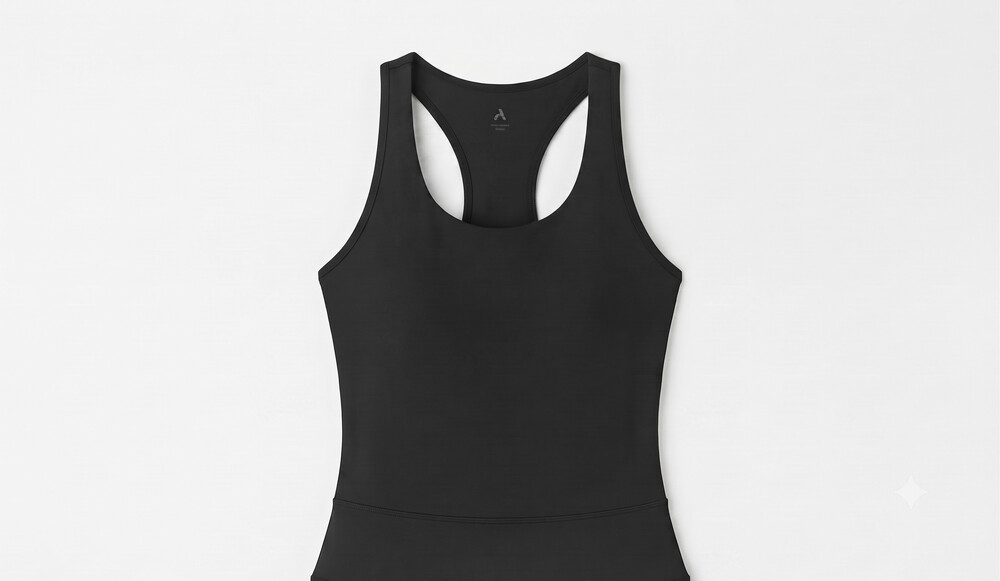 Women's ABOCIW Racerback Workout Crop Tank Top – Black (Size Medium)